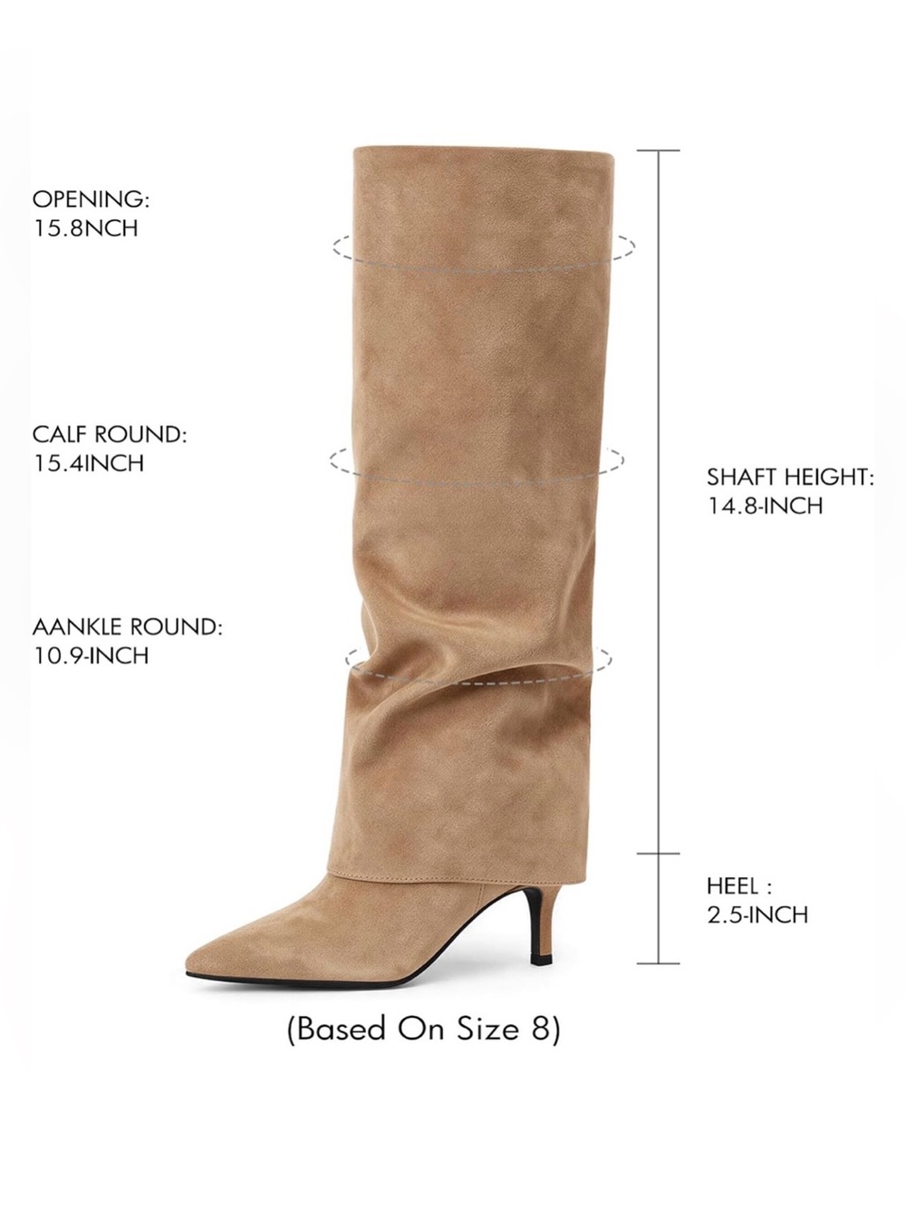 🆕Slouch Knee-High Pointed-Toe Boot - Picture 2 of 2